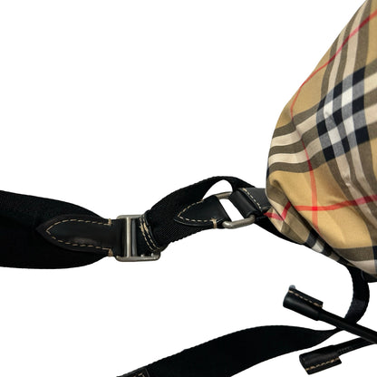 Used BURBERRY Backpack Rucksack Black Brown PHW