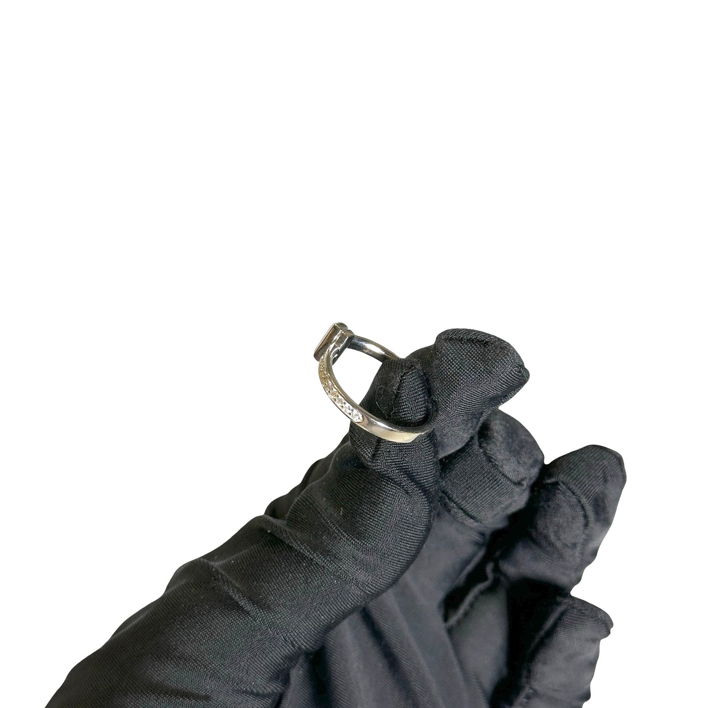 Used TIFFANY & CO. White Gold T 1 Ring Men Ring Silver