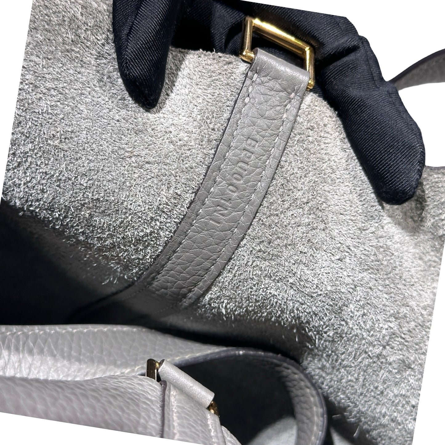 Used HERMÈS Bucket Bag Grey GHW