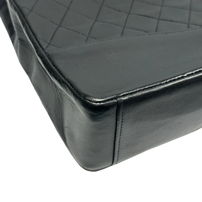 Used CHANEL Calfskin Leather Vintage 31 Handbag Black GHW