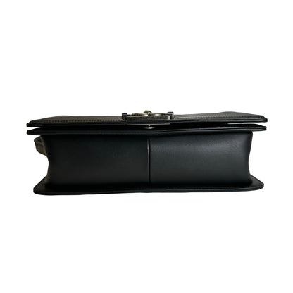 Used CHANEL Matelasse Lambskin Boy Chain shoulder bag Black Silver