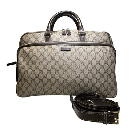 Used GUCCI GG Supreme GG Supreme Briefcase Beige Brown PHW