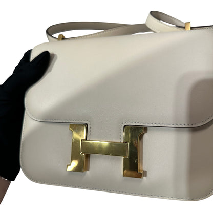 Used Hermès Epsom Leather Mini Constance Shoulder Bag GHW Nata