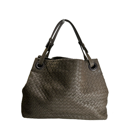 Used BOTTEGA VENETA Intrecciato Intrecciato Shoulder Bag Grey