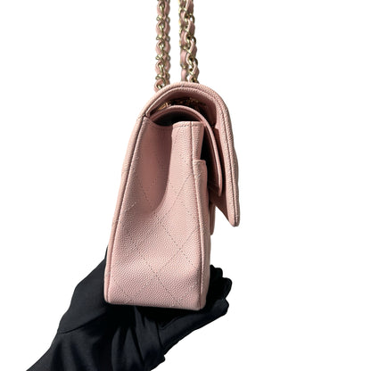 Used Chanel CF 25 Chain Shoulder Bag Light Pink GHW