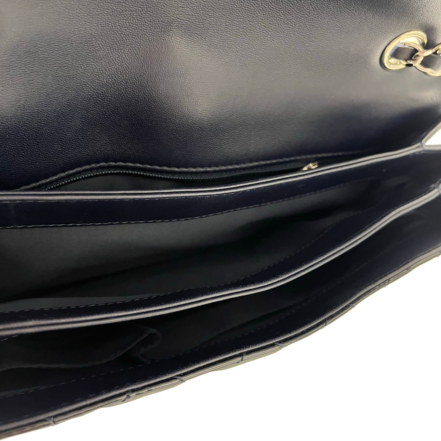 Used CHANEL Patent Leather FLAP Shoulder Bag Black PHW
