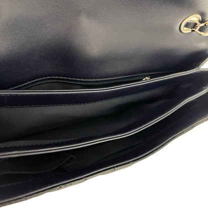 Used CHANEL Patent Leather FLAP Shoulder Bag Black PHW