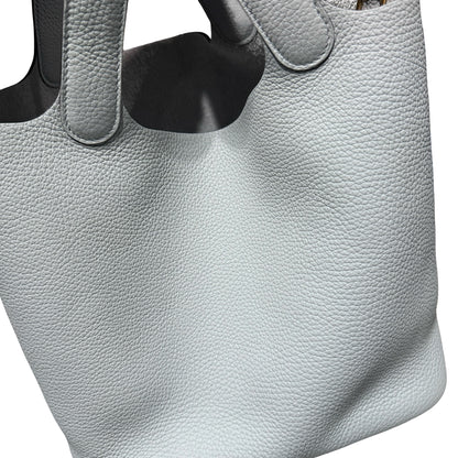 Unused HERMÈS Picotin 22 Handbag Blue GHW