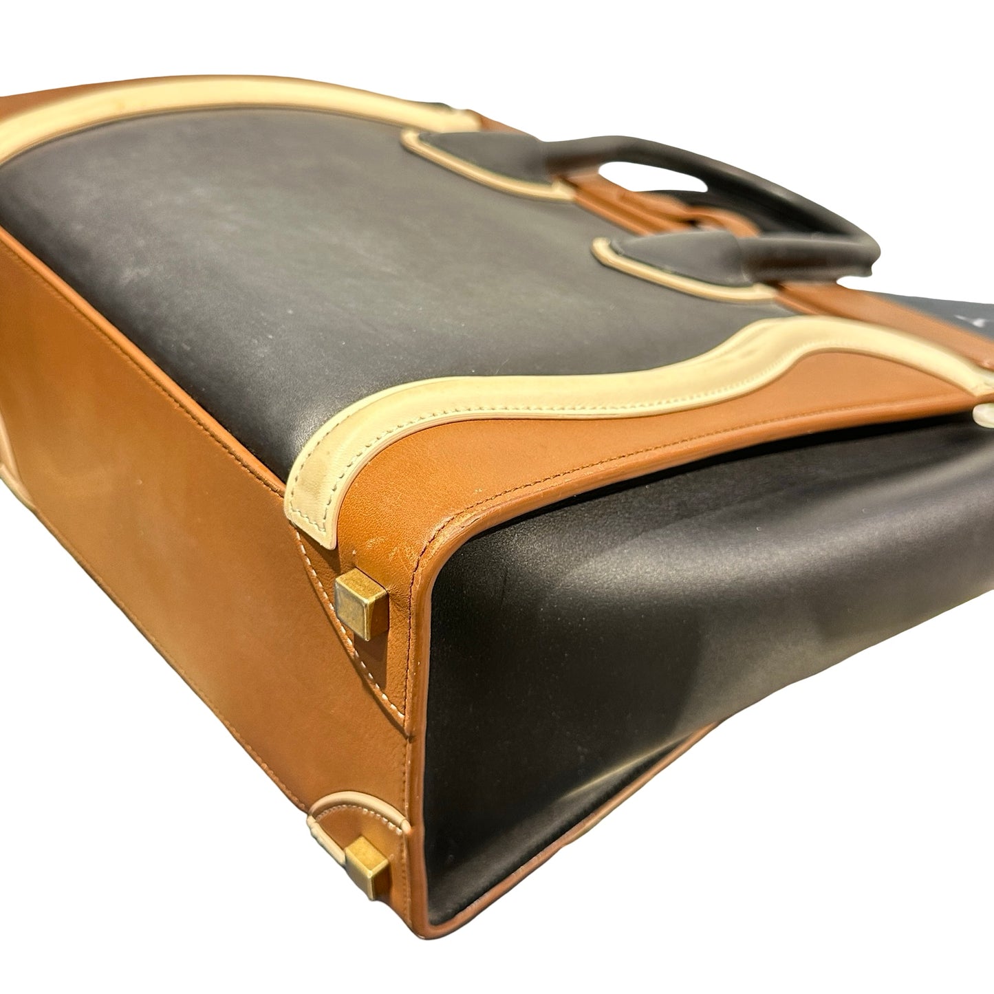 Used CÉLINE LUGGAGE Handbag Brown Black