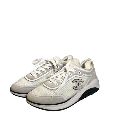 Used CHANEL Shoes Sneakers White Black
