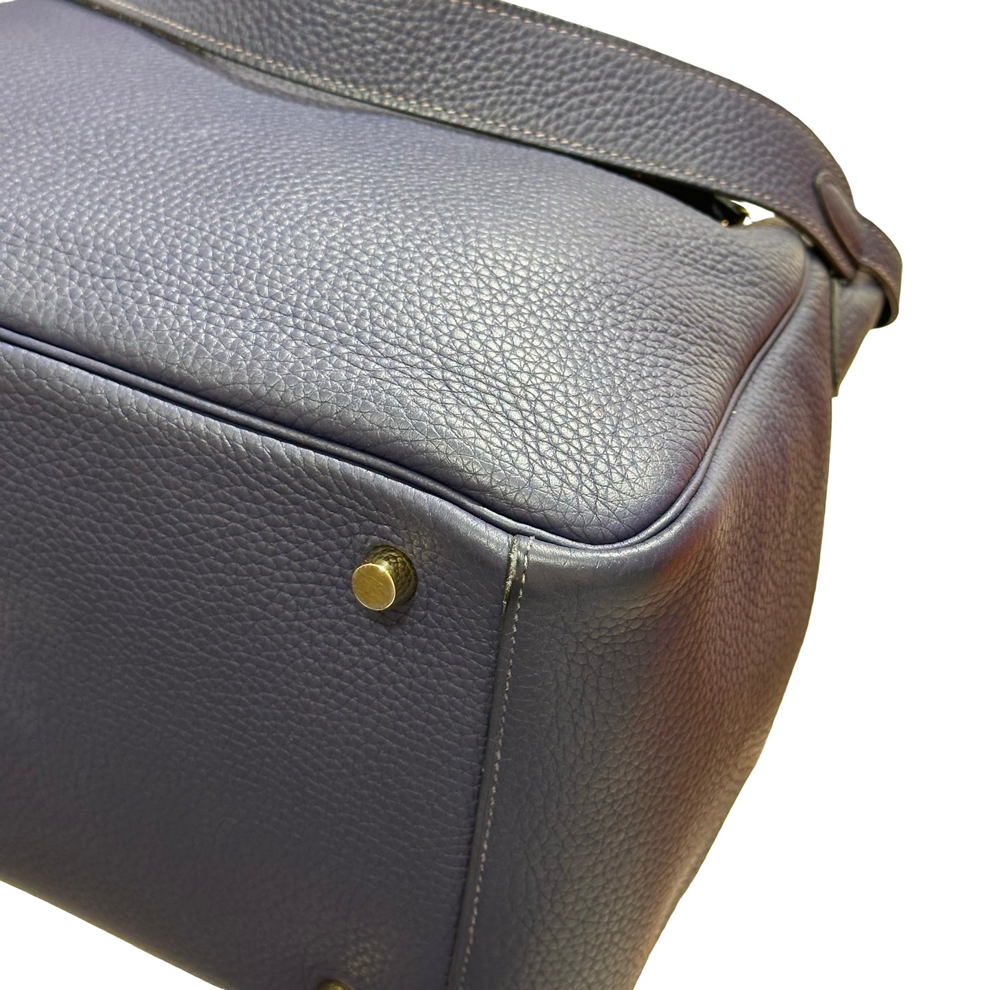 Used HERMÈS Lindy 30 Shoulder Bag Navy Blue GHW