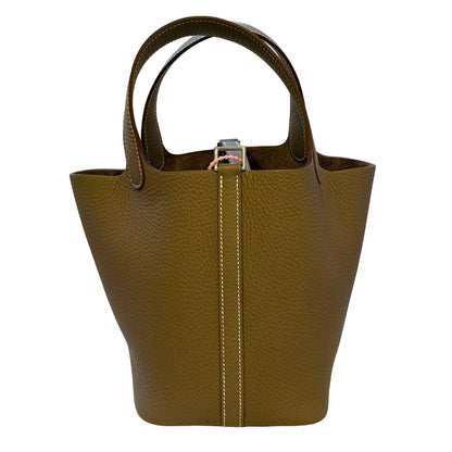 Unused HERMÈS Picotin 18 Tote Bag Etoupe (18) PHW