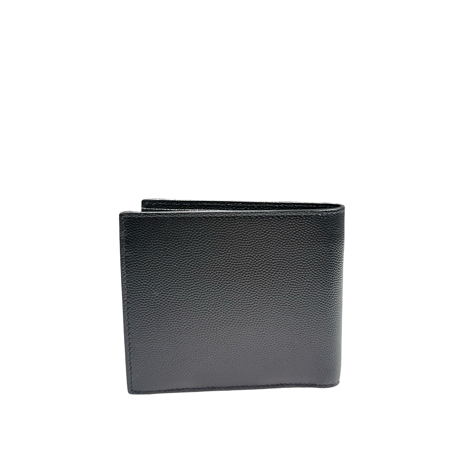 Unused SAINT LAURENT Calfskin Leather YSL PORTEFEUILLE HOMME(128Y)SL Wallet Black