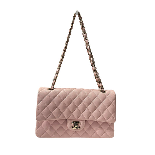 Used Chanel CF 25 Chain Shoulder Bag Light Pink GHW