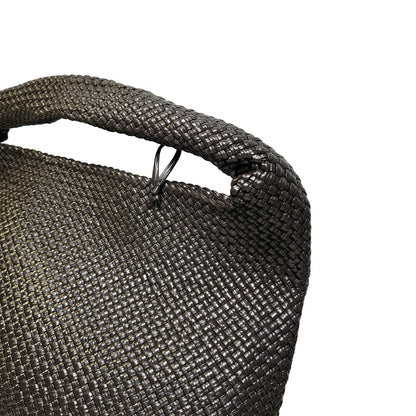 Used BOTTEGA VENETA Intrecciato Woven Tote Handbag Brown