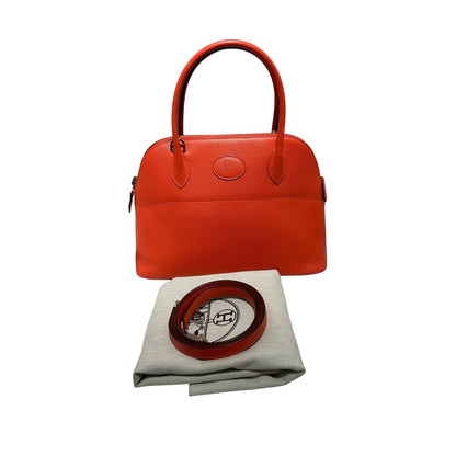 Used HERMES Epsom Bolide 27 Handbag T5 Rose Jaipur PHW