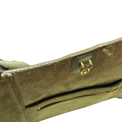 Used CÉLINE Calfskin Leather Sangle Shoulder Bag GREEN GHW