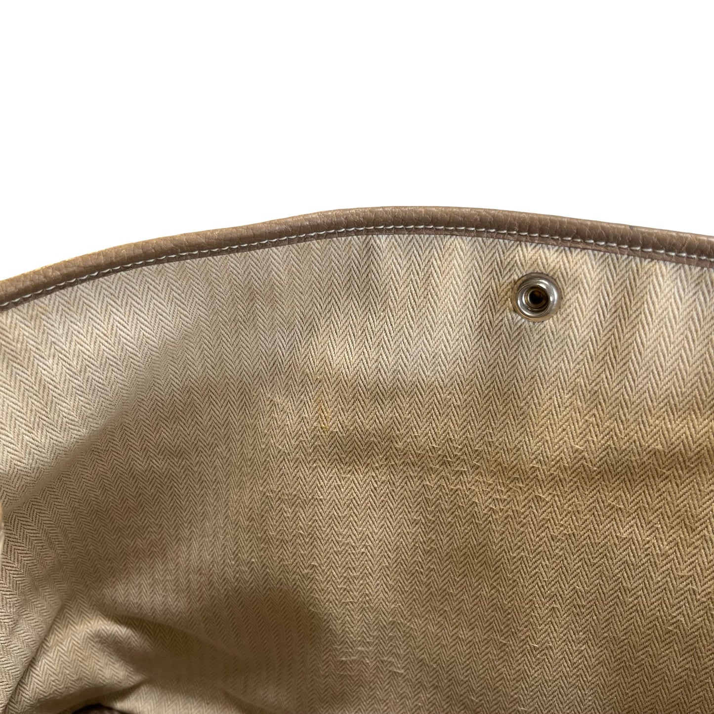 Used HERMES Negonda Leather Garden Party Tote Bag Etoupe