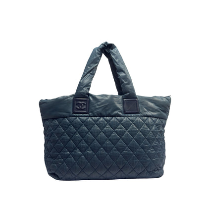 Used CHANEL Quilted Cocoon Tote Bag Navy