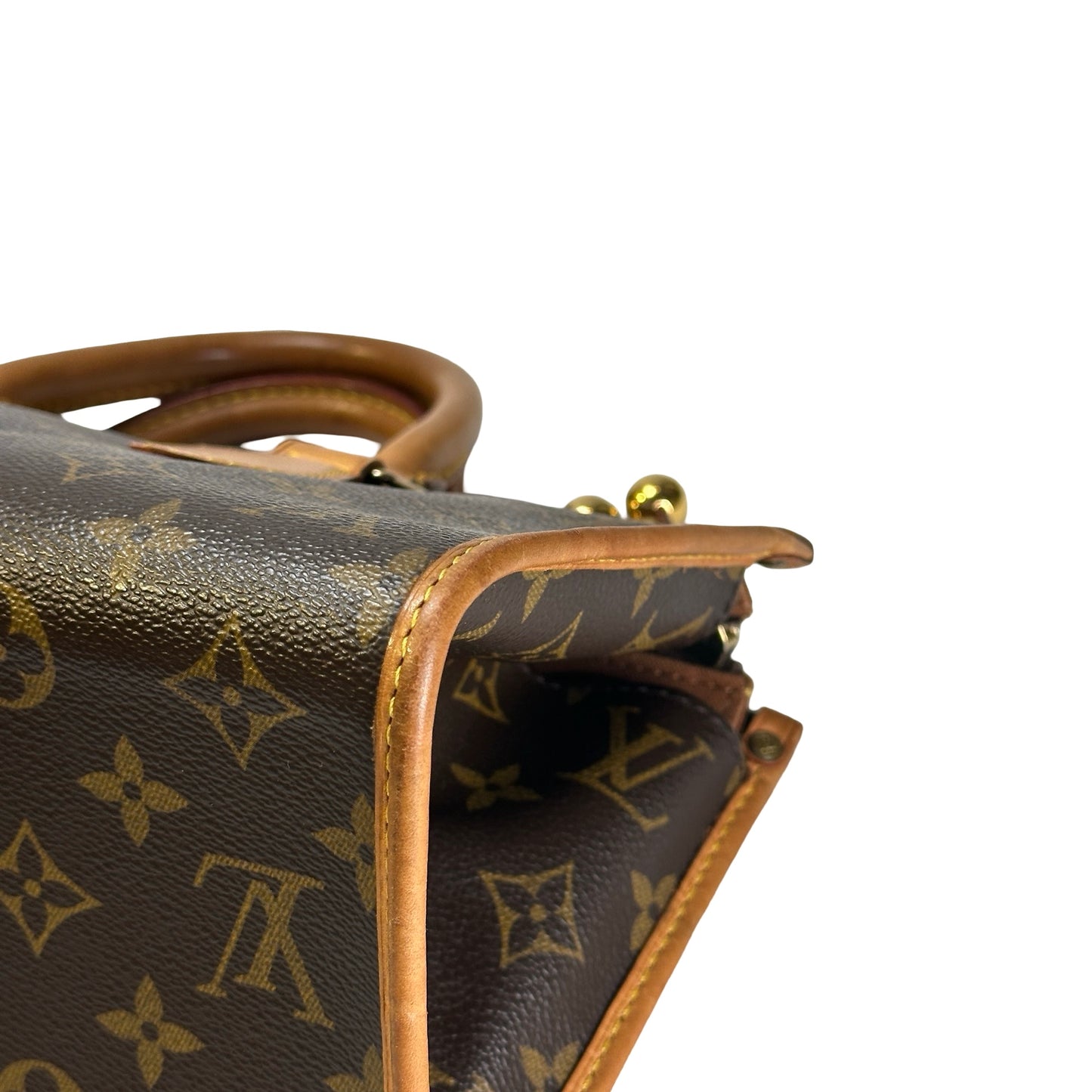 Used LOUIS VUITTON Monogram Canvas Popincourt Handbag Brown