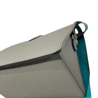 Moynat Calfskin Leather Shoulder Shoulder Bag Grey PHW