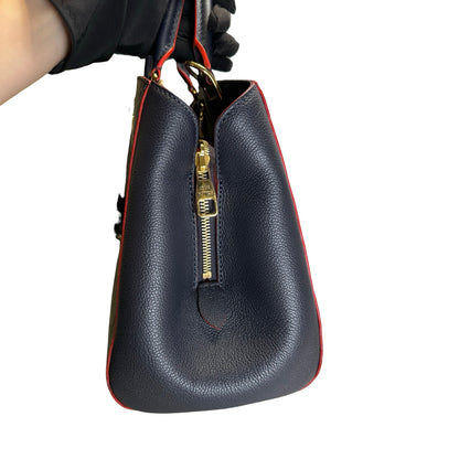 Used LOUIS VUITTON Monogram Empreinte Montaigne Handbag Black Red