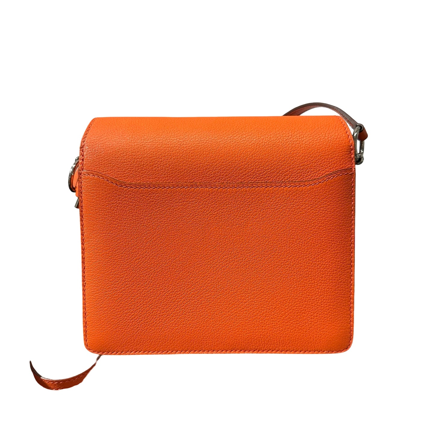 Used Hermès Evercolour MINI ROULIS Shoulder Bag Orange PHW