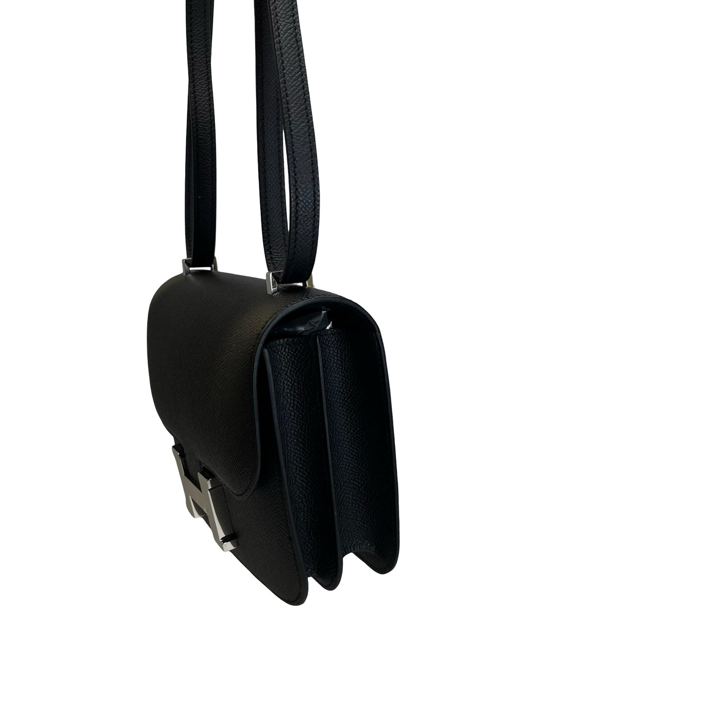 Brand New HERMES Epsom Mini Constance Shoulder Bag Black PHW