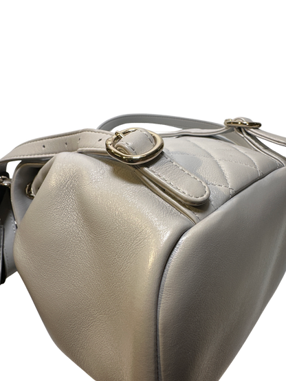 Used CHANEL Duma small Backpack (Rucksack) Grey GHW