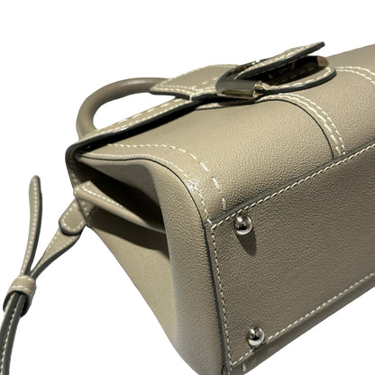 Used DELVAUX Brillant Mini Shoulder Bag Grey PHW