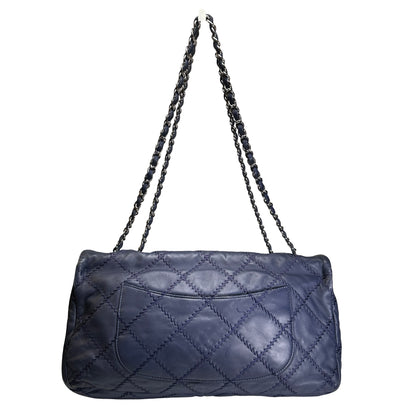 Used CHANEL Ultimate Stitch Flap Bag Wild Stitch Chain Shoulder Bag Navy PHW