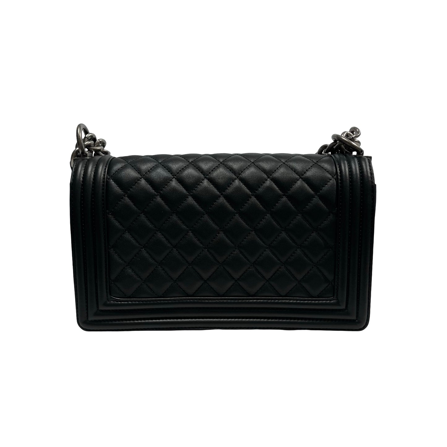 Brand New CHANEL Lambskin Boy Chain shoulder bag Black PHW