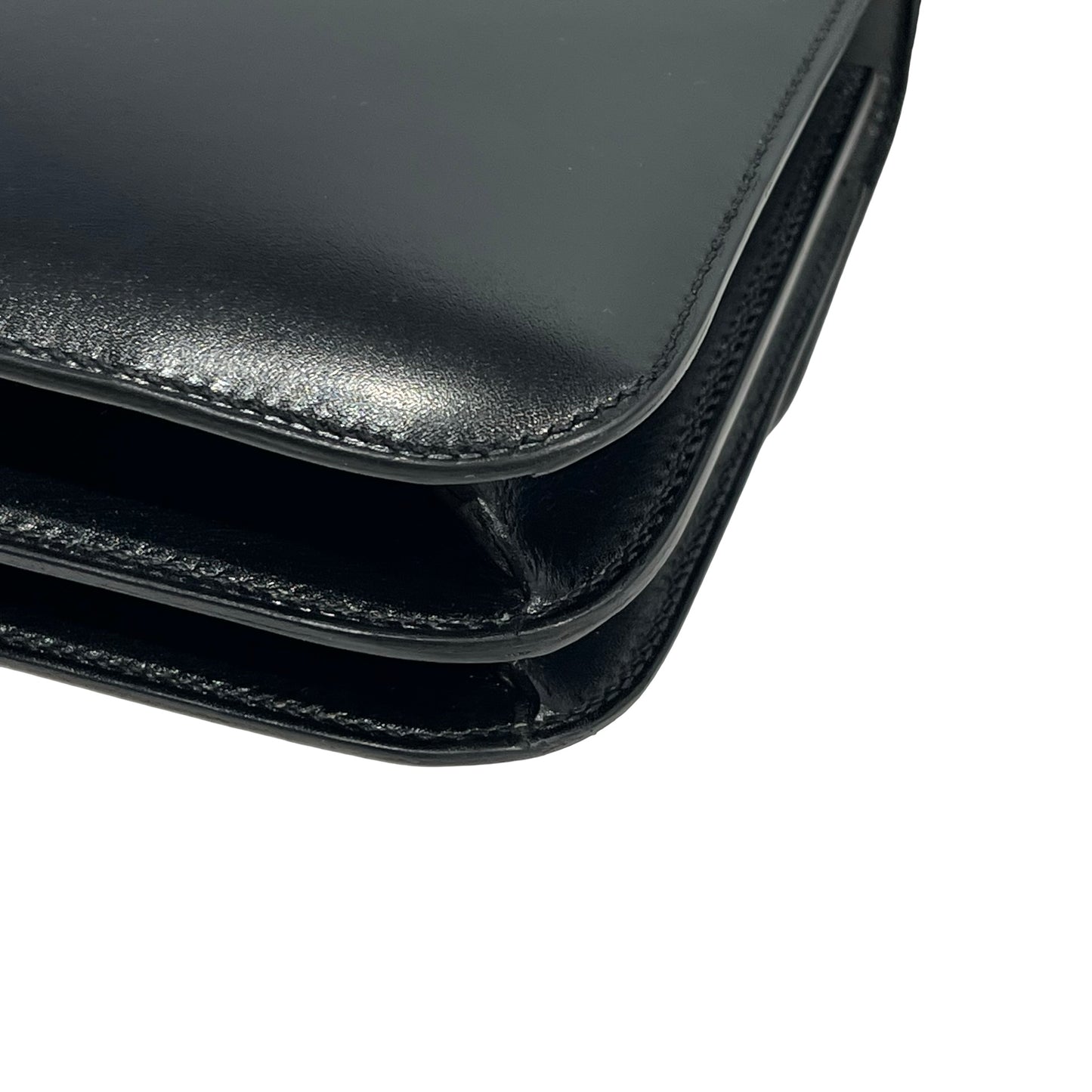 Used HERMES Solid color Constance Shoulder Bag Black