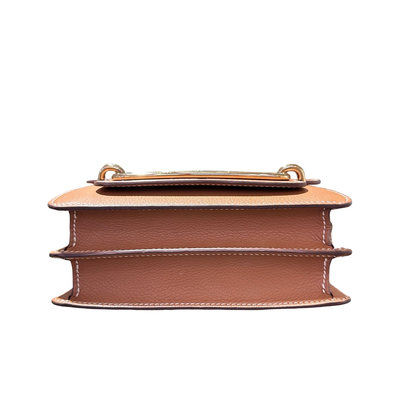 Used HERMÈS Evercolor leather MINI ROULIS Cross Body Bag GHW Gold