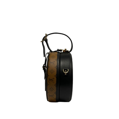 Used LOUIS VUITTON Monogram Canvas Petite Boite Box Bag GHW Black