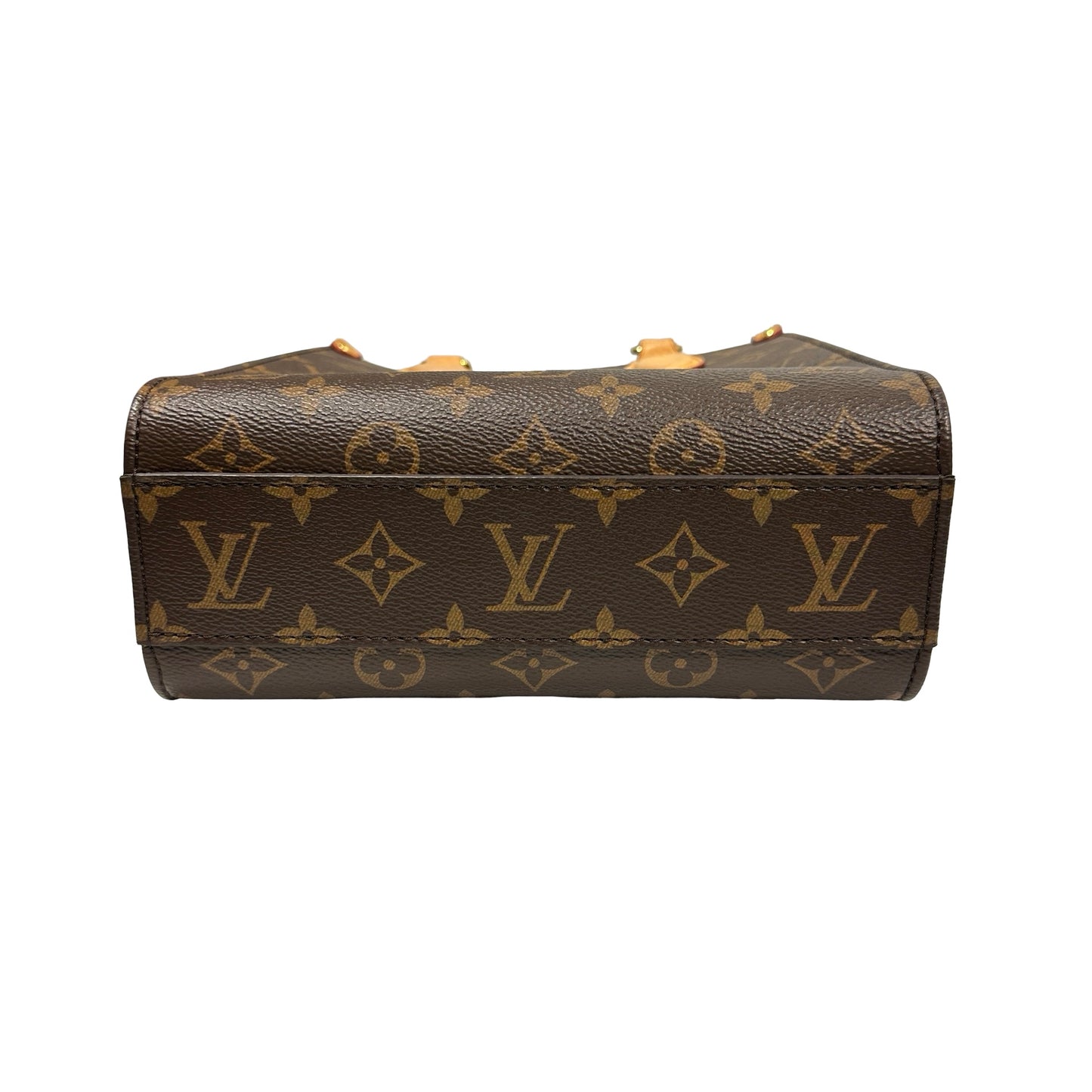 Used Louis Vuitton Monogram Coated Canvas Sac Plat BB Handbag Brown GHW
