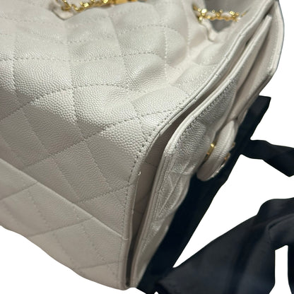 Brand New CHANEL Calfskin 25 Bag Dmall Shoulder Bag White GHW