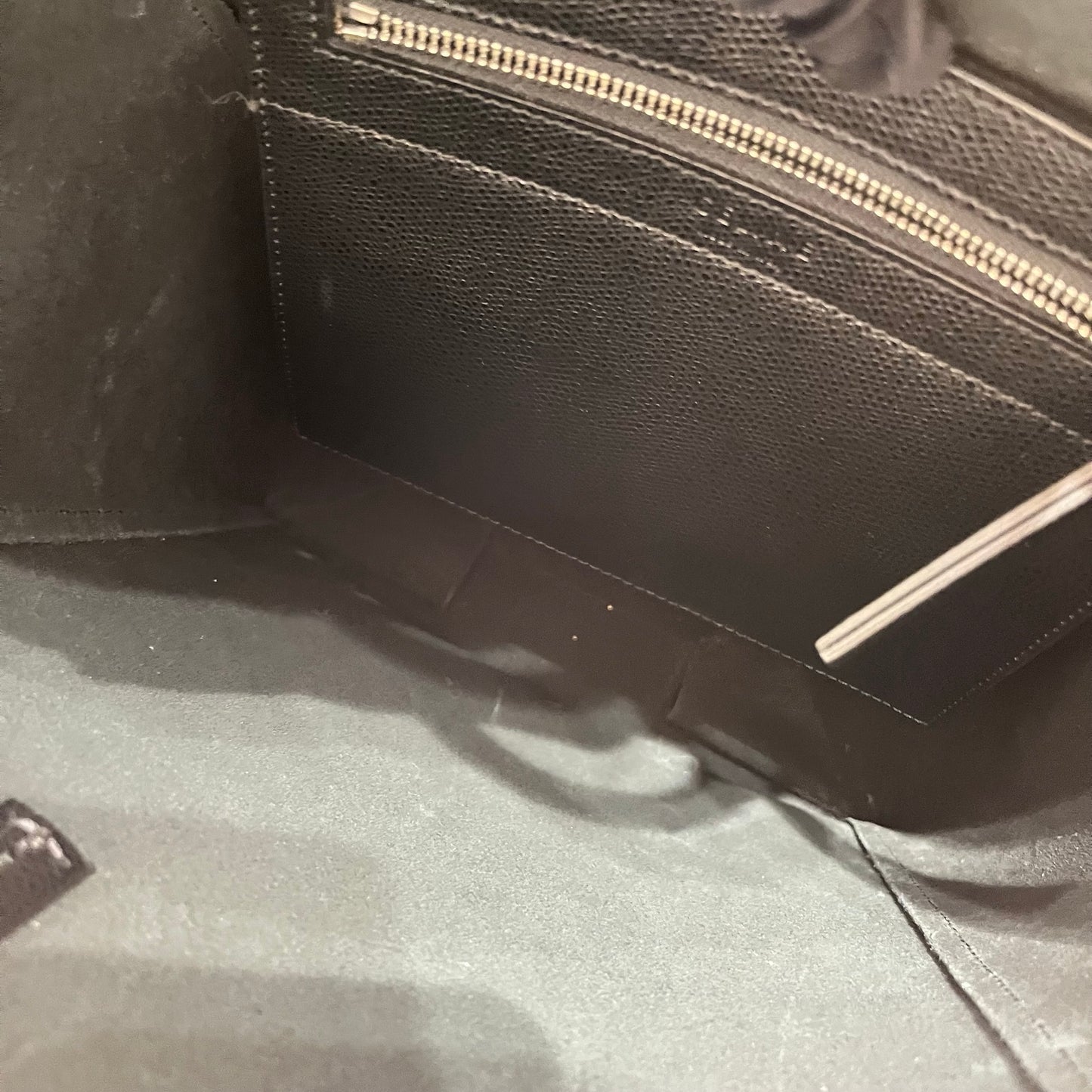 Used CÉLINE Calfskin Leather Small Cabas Cross Body Bag