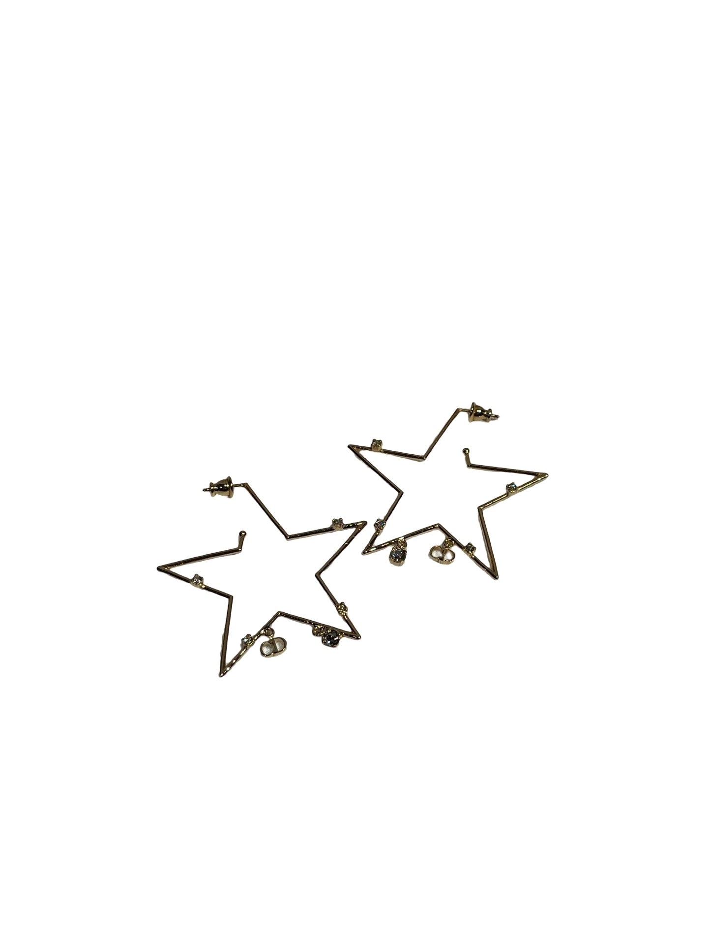 Used DIOR Star Earrings Accessories GHW