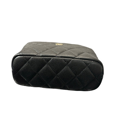 Used CHANEL Hobo Bag Black GHW