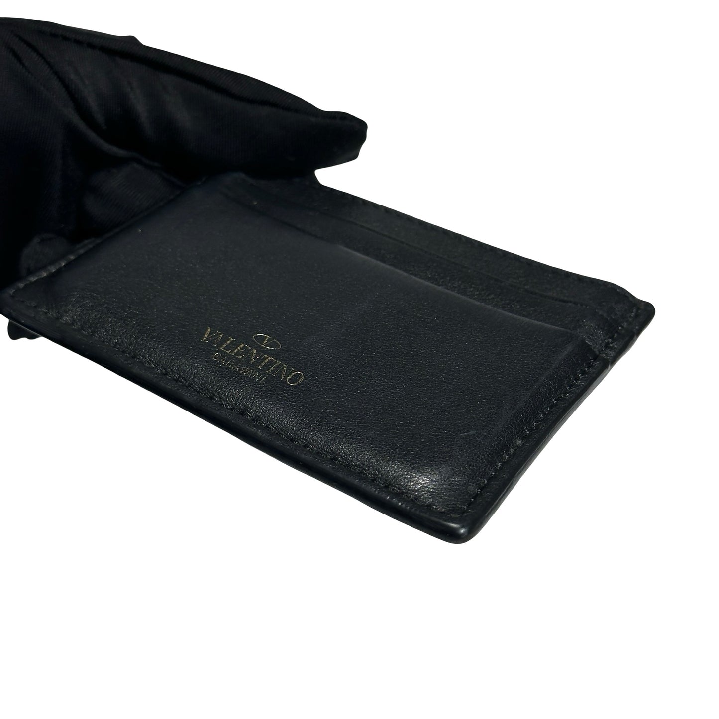 Used VALENTINO Card Holder Card Holder Black GHW