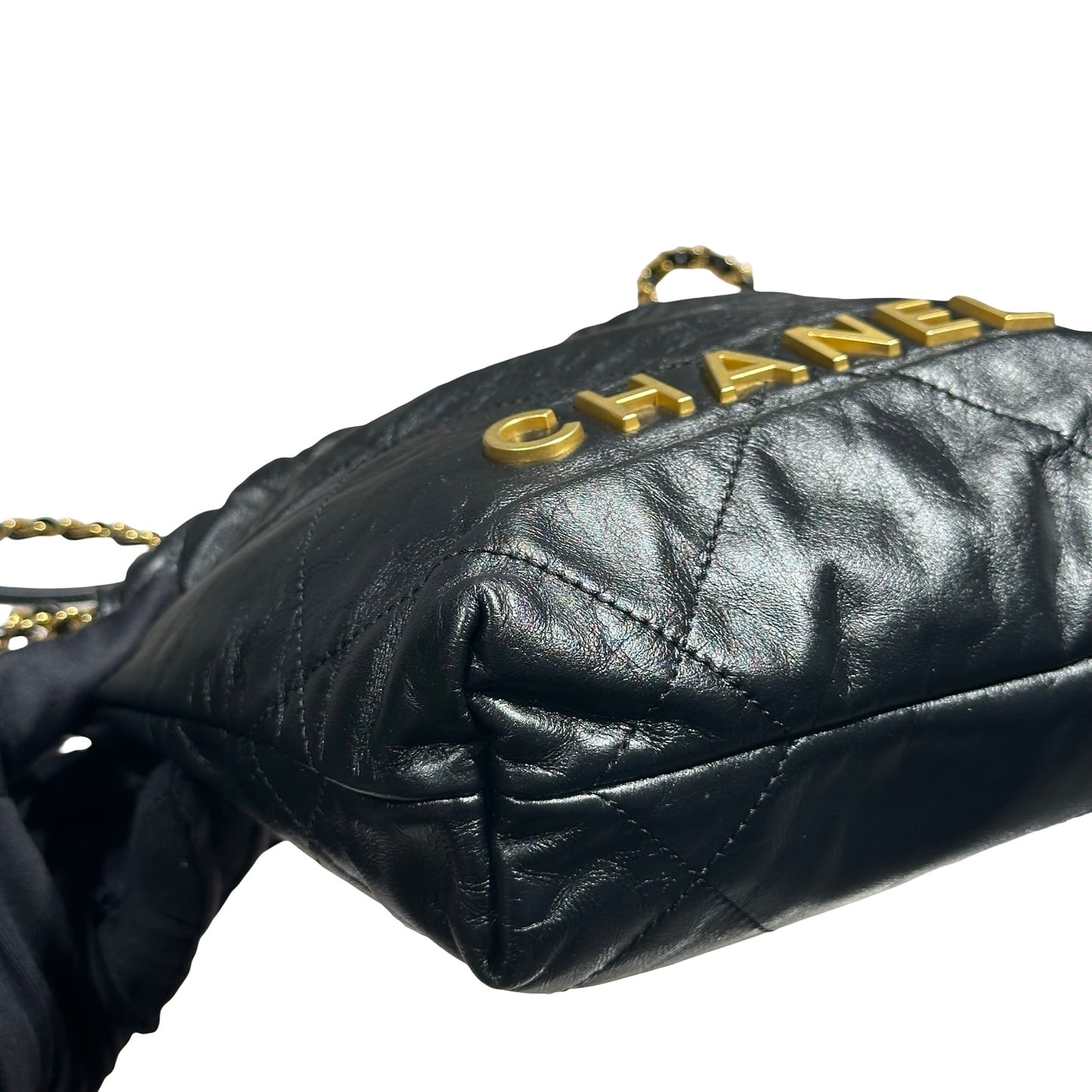 Used CHANEL 22 mini Shoulder Bag Black GHW