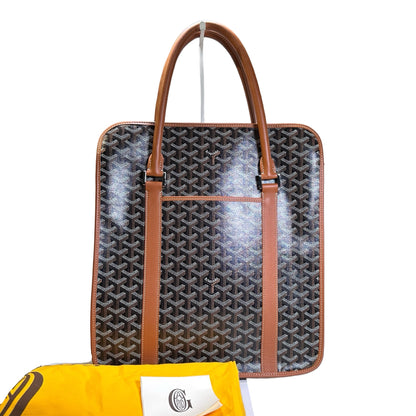 Used GOYARD Goyardine Sac de Voyage Tote Bag Black Brown