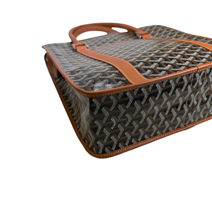 Used GOYARD Goyardine Sac de Voyage Tote Bag Black Brown
