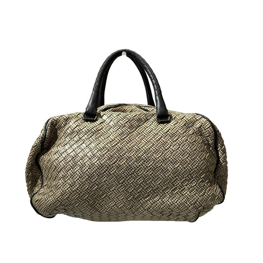 Used BOTTEGA VENETA Tote Bag Beige Black