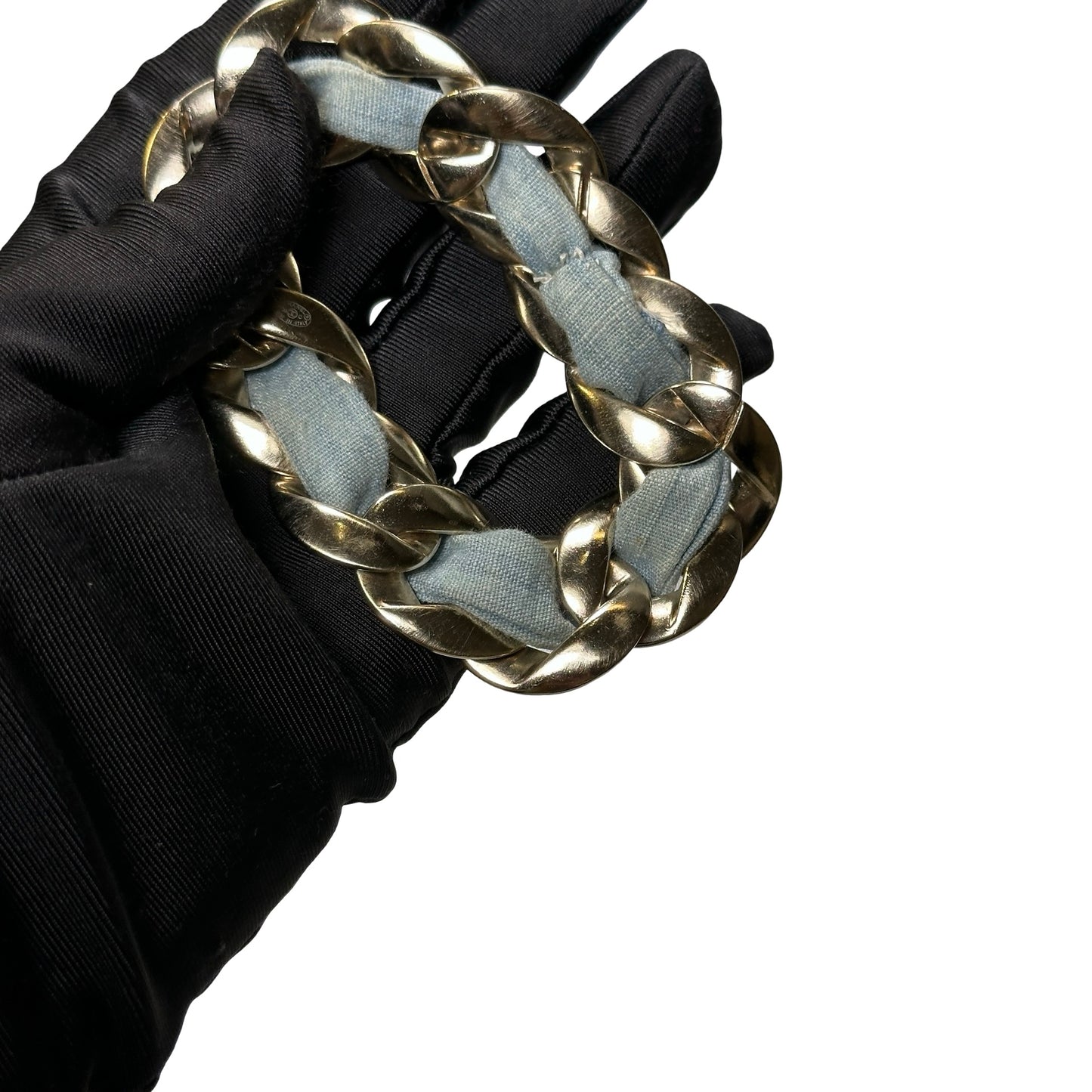 Used Chanel Denim Blue Bracelet Jewellery Denim Blue GHW