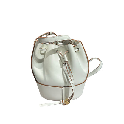 Used LOEWE Calfskin Leather Balloon Small Cross Body Bag White