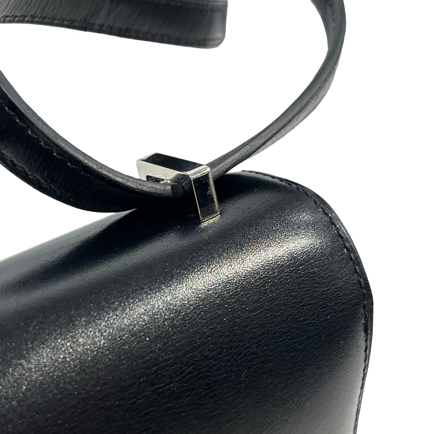 Used HERMES Solid color Constance Shoulder Bag Black