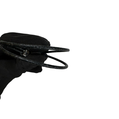 Used LOUIS VUITTON Loop It BRACELET Black PHW