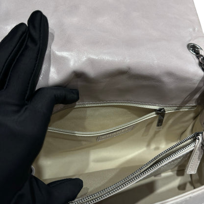 Used CHANEL Flap Chain Shoulder Bag Grey